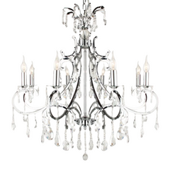 Lysekrone "Luzia" 8 arme glans chrome by Collectione