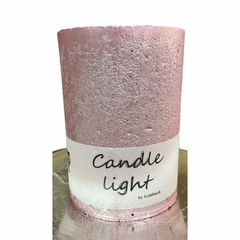 Stumpenkerze Big Rustikal 100 x 200 mm, Rosa by T&T