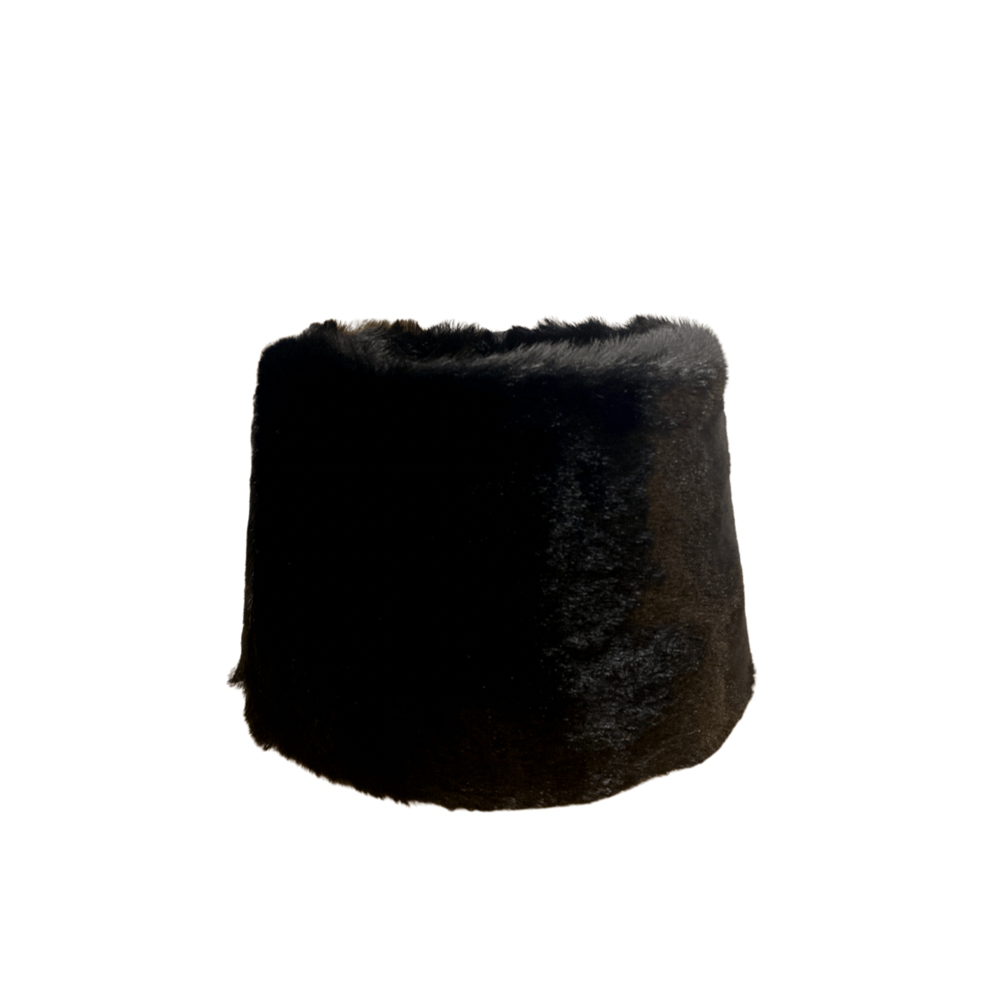 Fur Black Lampshade Elegant sort lampeskærm i kunstpels by CM