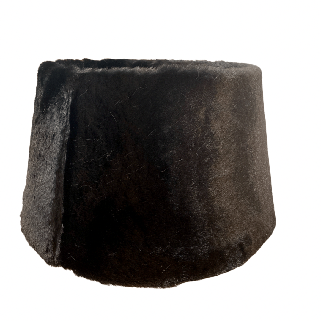 Lampeskærm – Sort faux fur 43/43x24 cm by CM