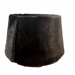 Lampeskærm – Sort faux fur 43/43x24 cm by CM