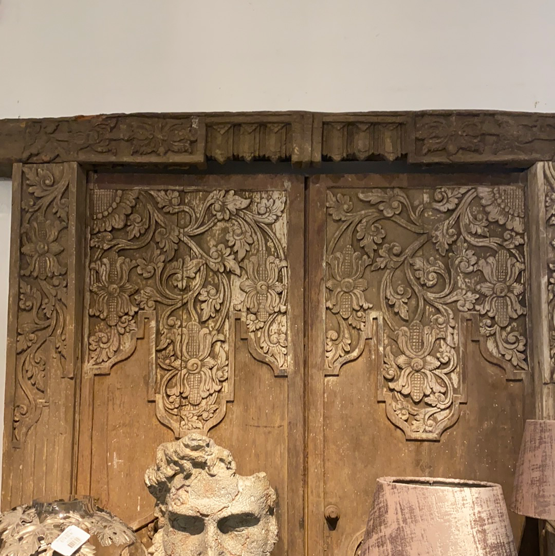 Indisk dør – Unik håndskåret trædør med antikt udtryk by Krone 1