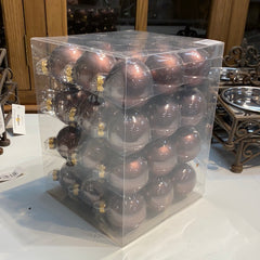 Julekugler – 36 stk. glas, 57 mm Chestnut by T&T