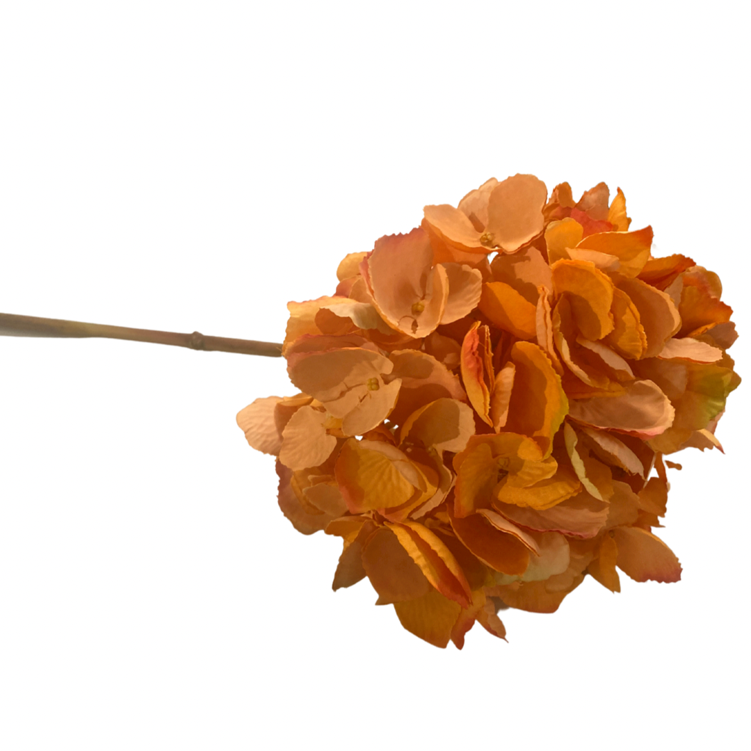 Kunstig Hortensiagren Orange 78 cm by CM