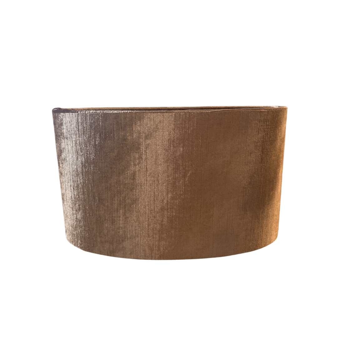 Lampeskærm – Oval cylinder i powder/bronze look 30x14x47 cm by CM