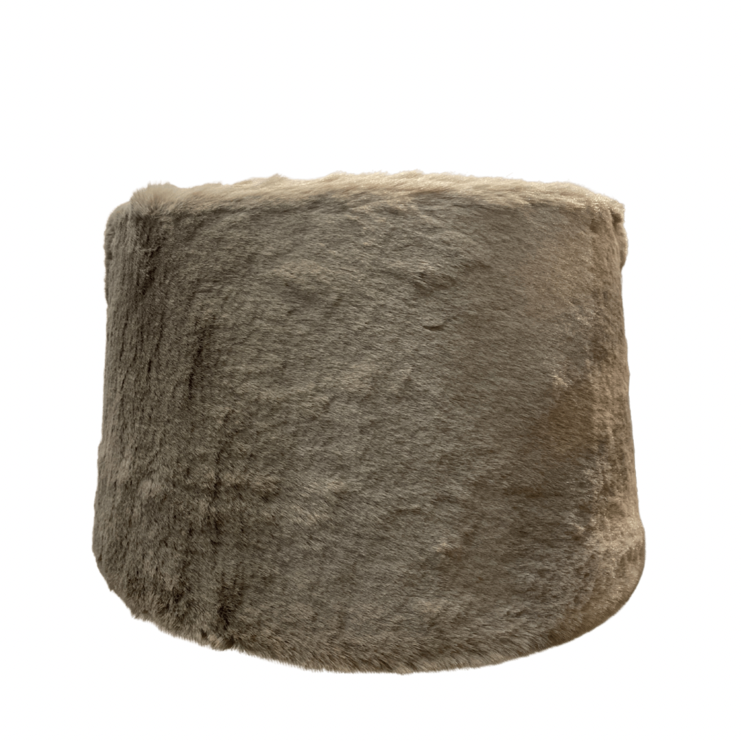 Lampeskærm – Faux fur look i brun/grå (M) by CM