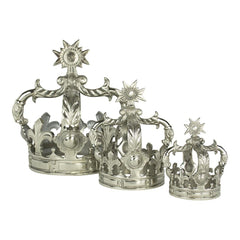 Sølv aluminiums krone 38x38x43 cm dekorationskrone by M&M