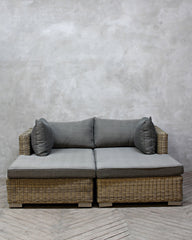 Lazice Loungesofa 2 delt, Grå, Flet by Krone 1