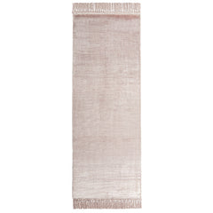 Pink Fringe Rug 1 Elegant lyserødt tæppe med frynser by ByLiving