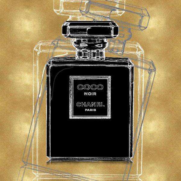 Billede med sort parfume – 80x80 cm by HK