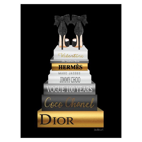 Billede – Mode bøger & høje hæle 60x80 cm by HK