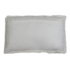 Hvid kanin pels aflang pude 30x50cm by M&M