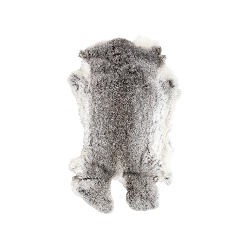 Gråmeleret kaninskind til deko 40x30x2cm by M&M