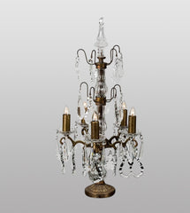 Tafellampe "Vienne" Klassisk bordlampe med krystal og antik look by Des