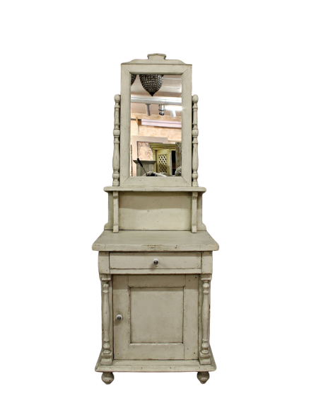 Toiletbord med spejl – Antik creme by Krone 1