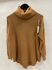 Strikbluse Rullekrave