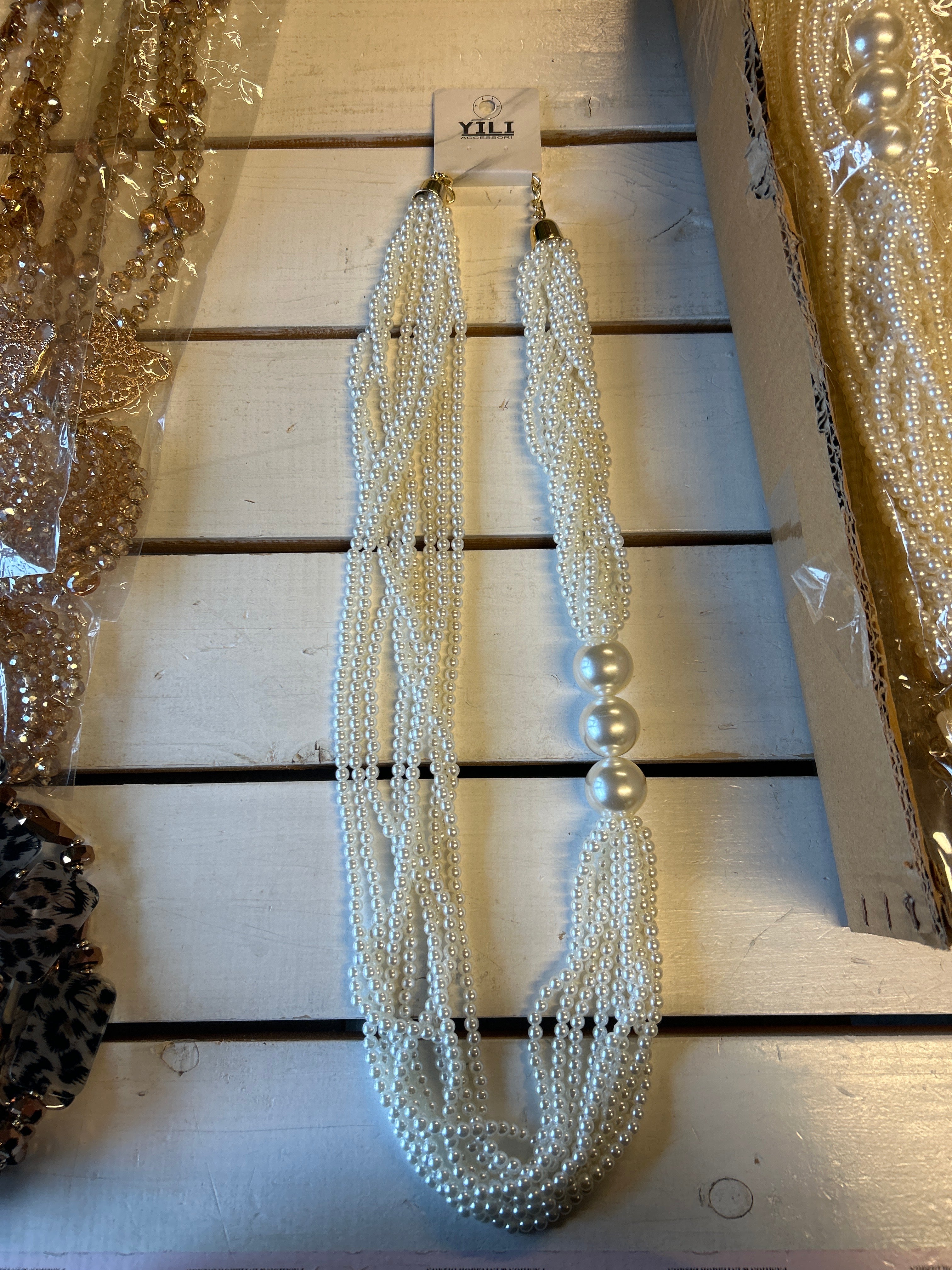 Lang perlekæde by Krone 1