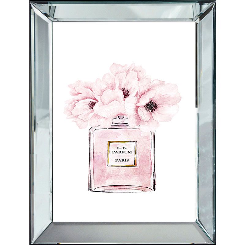 Frame Perfume Pink Flowers 40x4.5x50cm