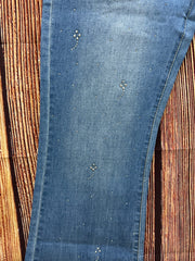 Jeans med bootcut, bling og push up by Krone 1