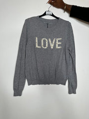 Strikbluse med love perler og bling - ITJULI25