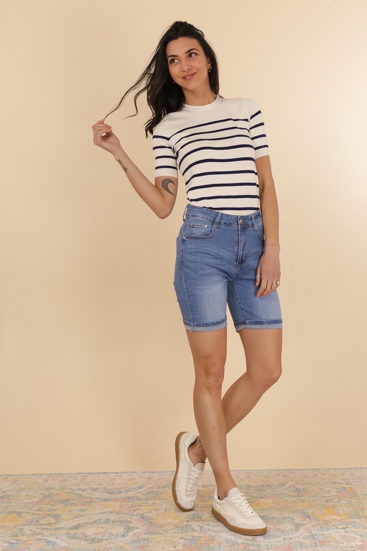 Bermuda shorts med push up