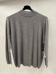 Højhalset Ensfarvet Bluse - Brystmål 120cm