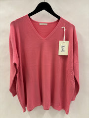 Strikbluse V-Udskæring