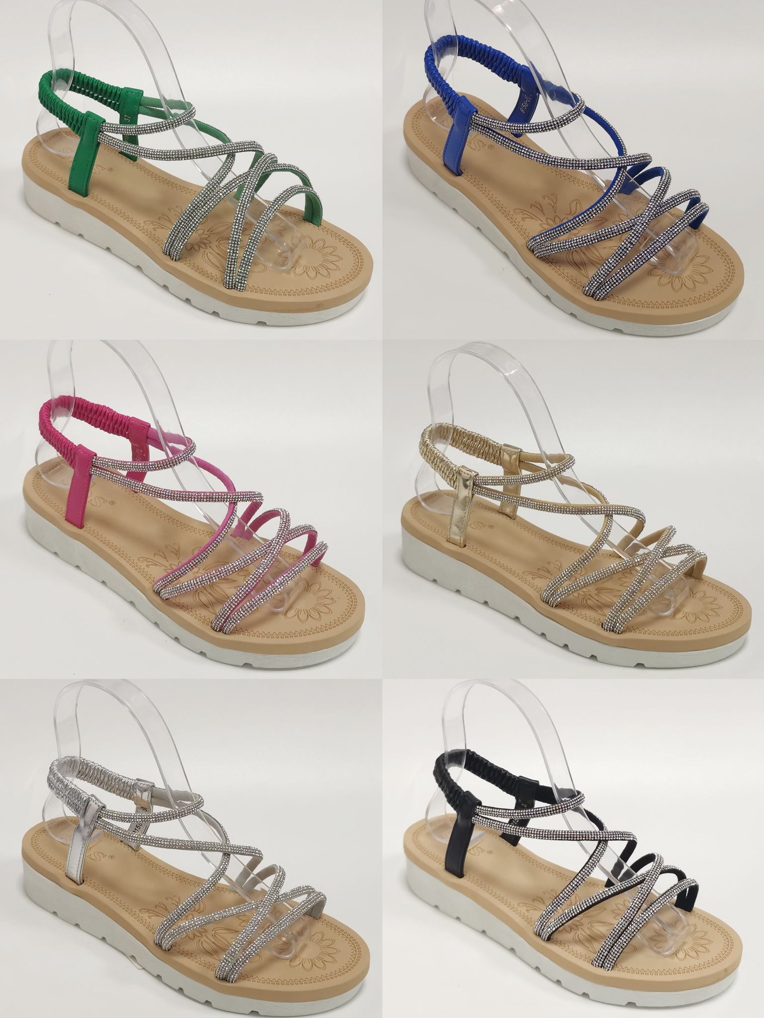 Sandaler med blød bund criss cross -