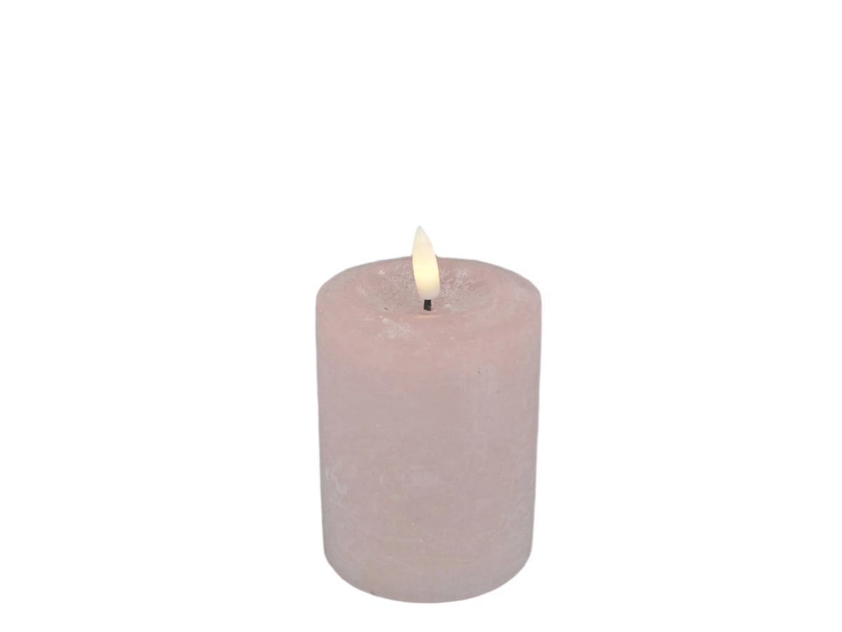 LED lys rosa antique D7.6xH10cm