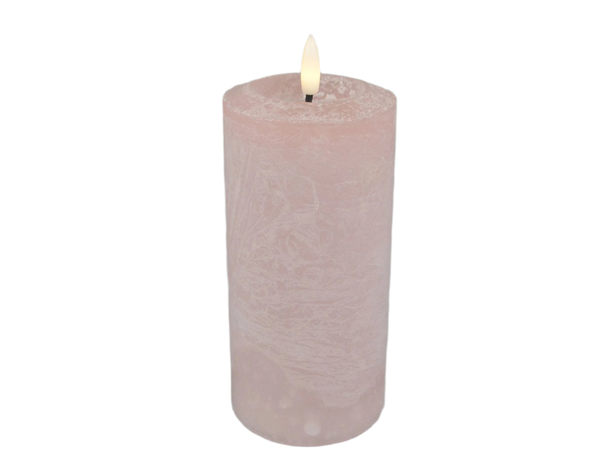 LED lys rosa antique D7.6xH16cm