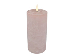 LED lys rosa antique D7.6xH16cm