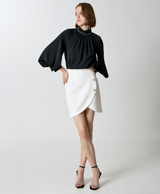 Access Fashion Blouse with rhinestones and sleeves