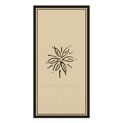 Napkin w. flower L20/W10 cm honey
