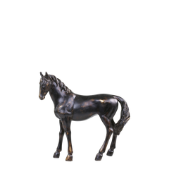 Horse H23.5/L23.5/W6 cm antique black