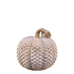 Pumpkin w. gold H14/D13.5 cm antique latte