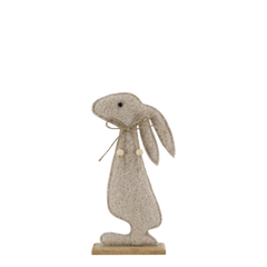 Rabbit of felt H19/L10/W5 cm linen