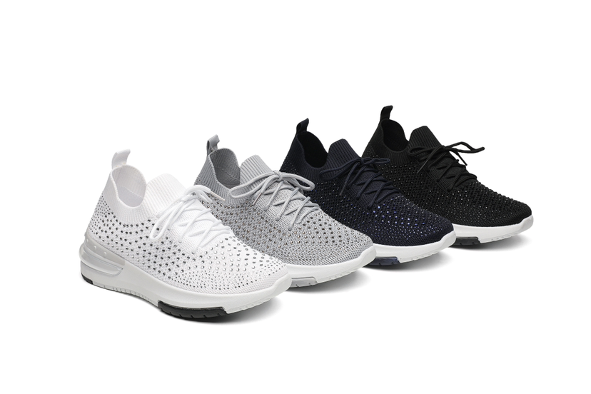 Soksneakers med snøre bling by Krone 1