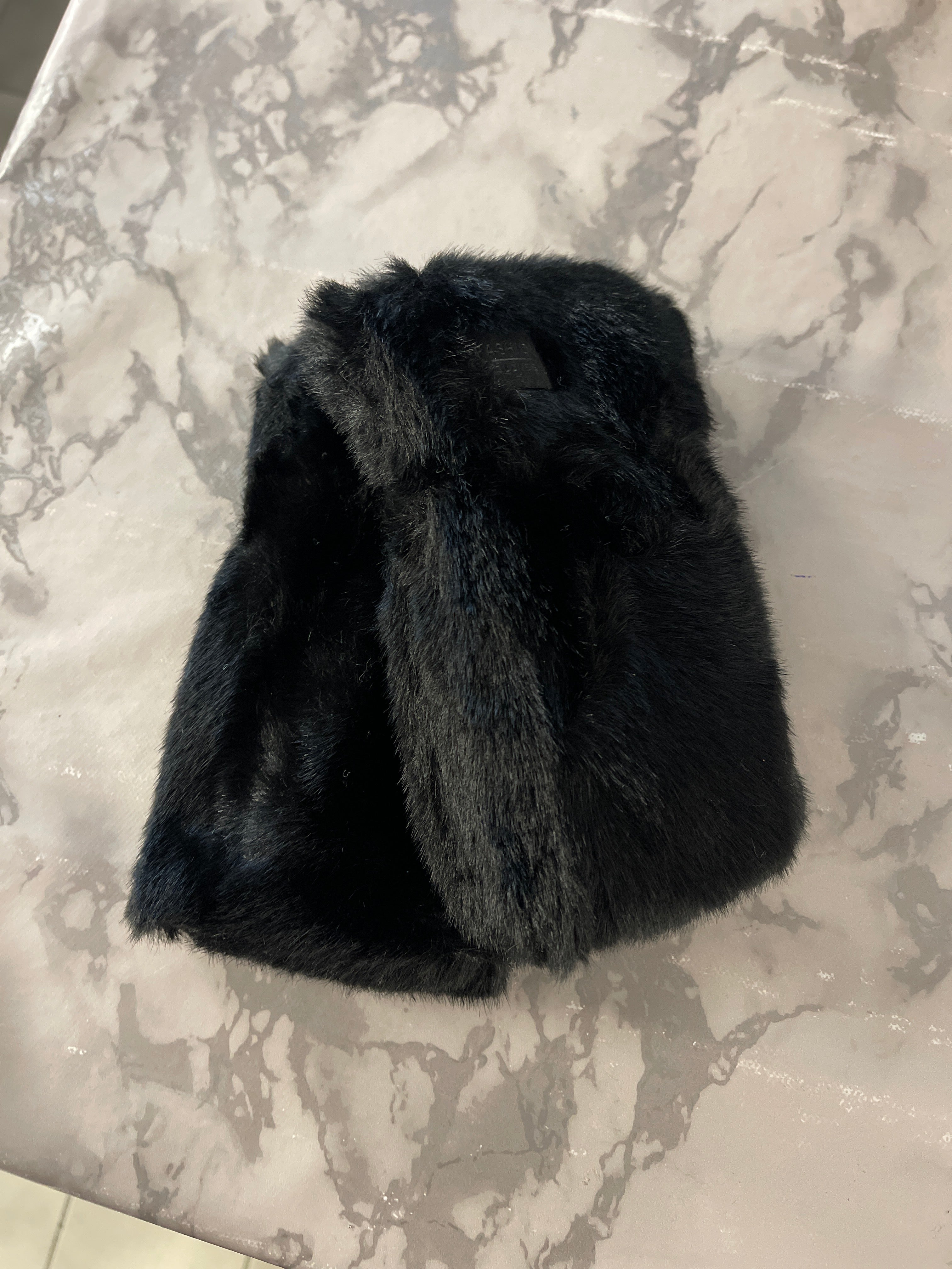 Fingerløse faux fur handsker