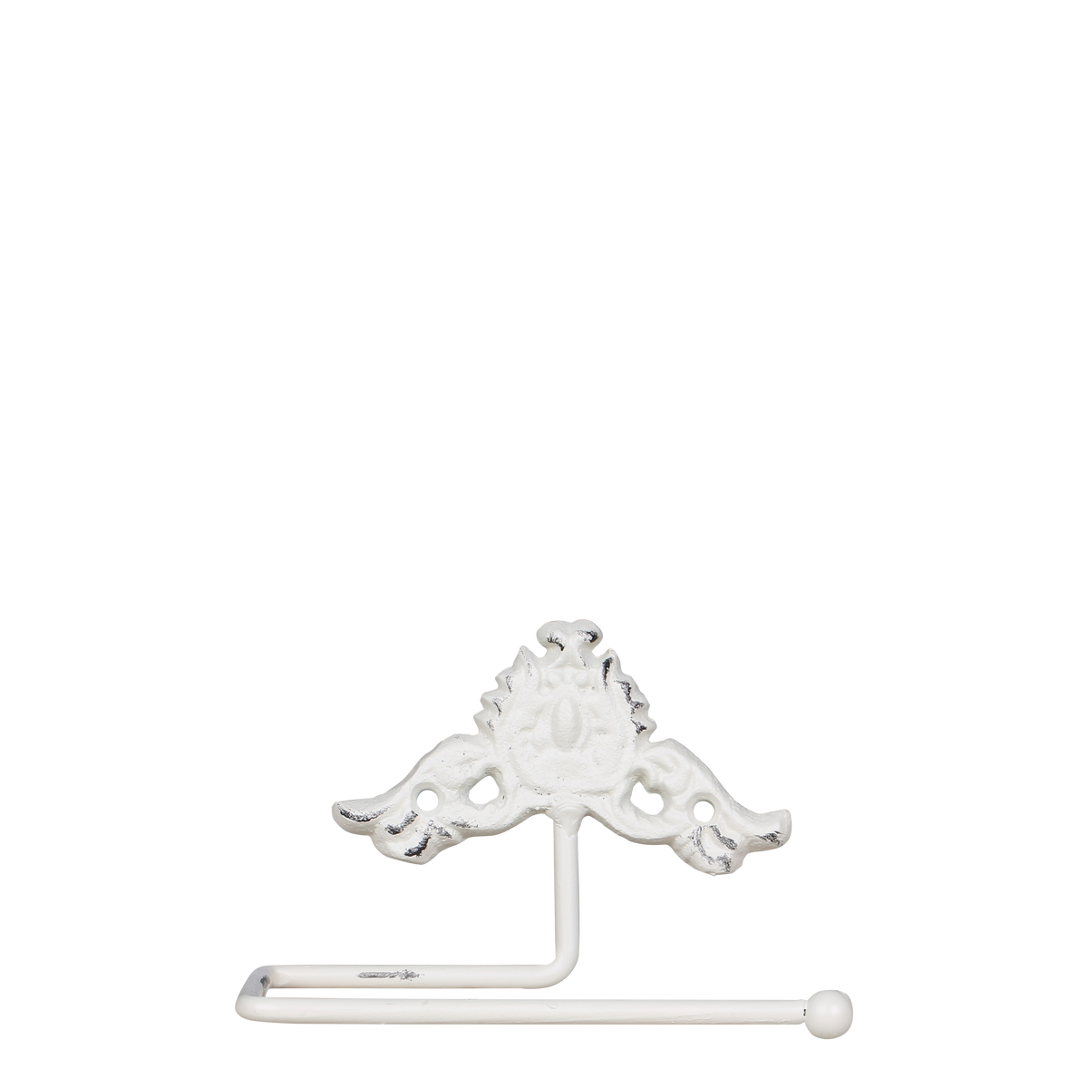 Toilet paper holder w. decor H10/L15/W8 cm antique cream