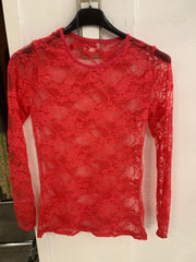 Langærmet blonde top