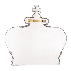 Wall Decoration Crown 25x6x24 cm Silver colored Plastic Glass