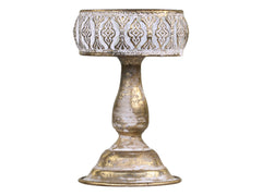 Vire Candlestick w. pattern H19/D12.5 cm antique brass