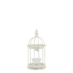Birdcage for tealights H18.5/D12 cm antique cream