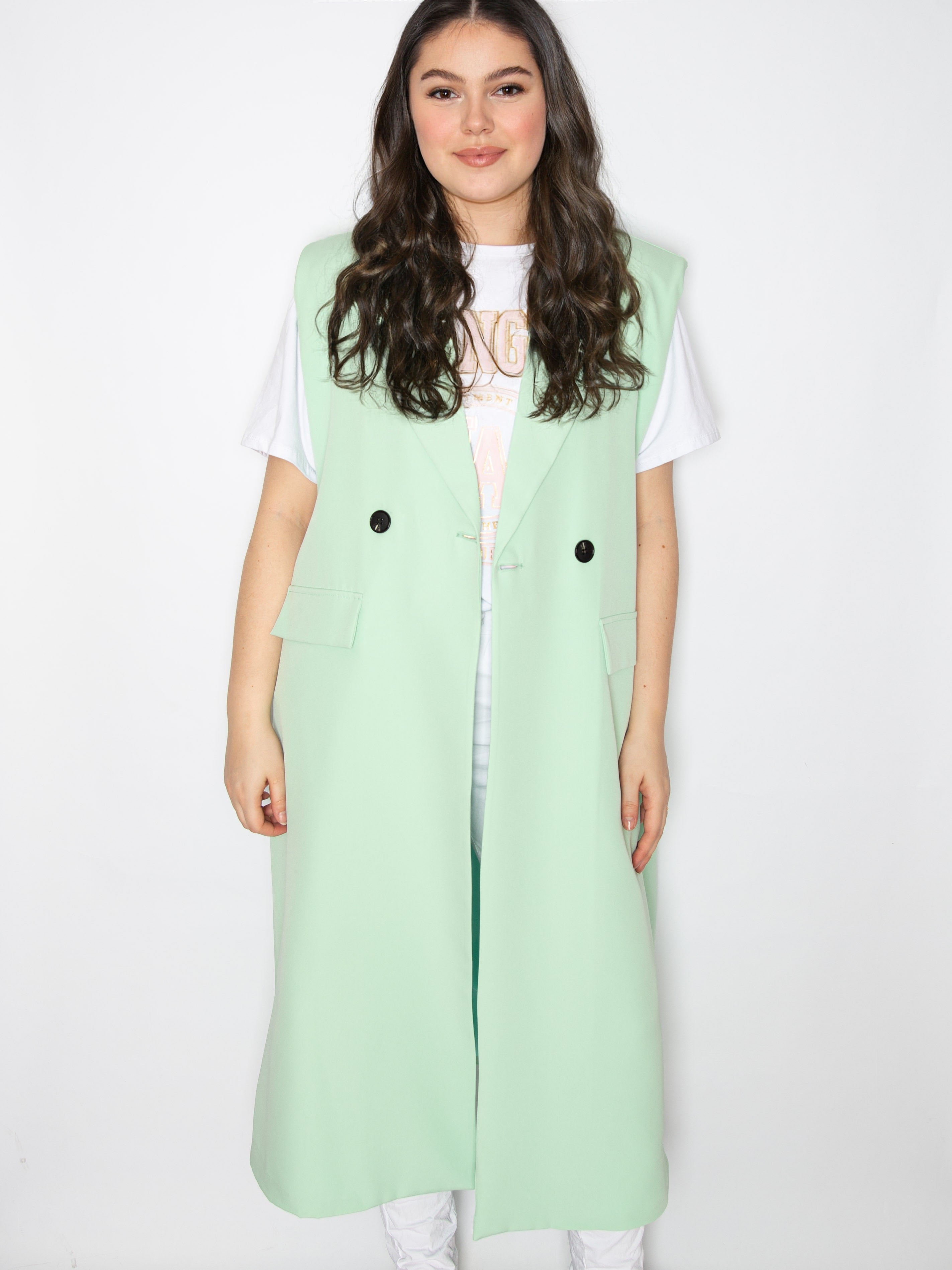 Lang blazer vest