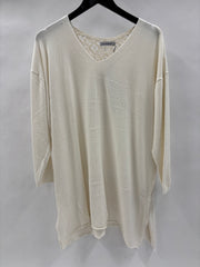 Strikbluse, Hæklet Ryg