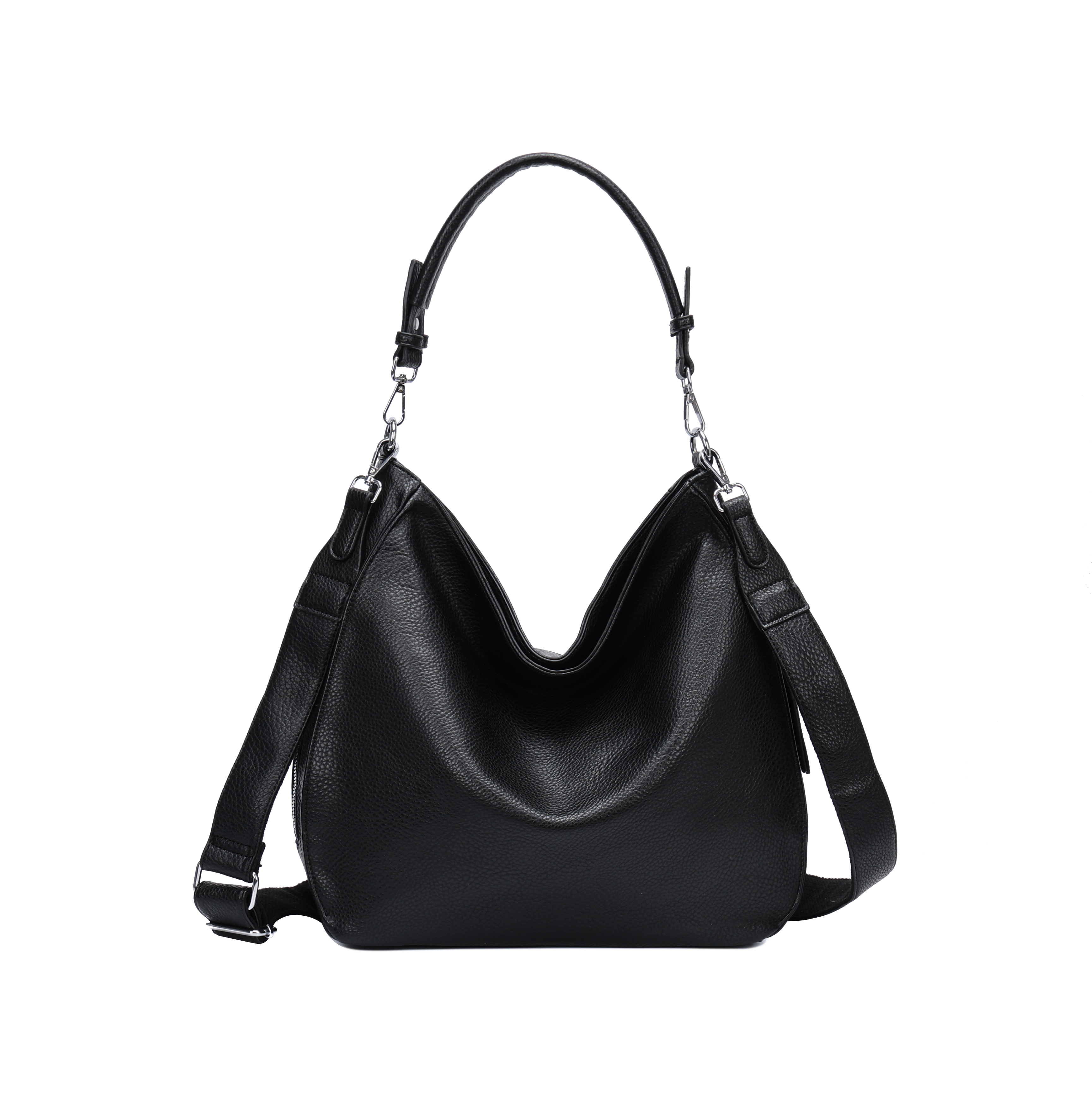 Slouchy taske med lynlås 36x13x30cm - Ingen returret - ITFEB25