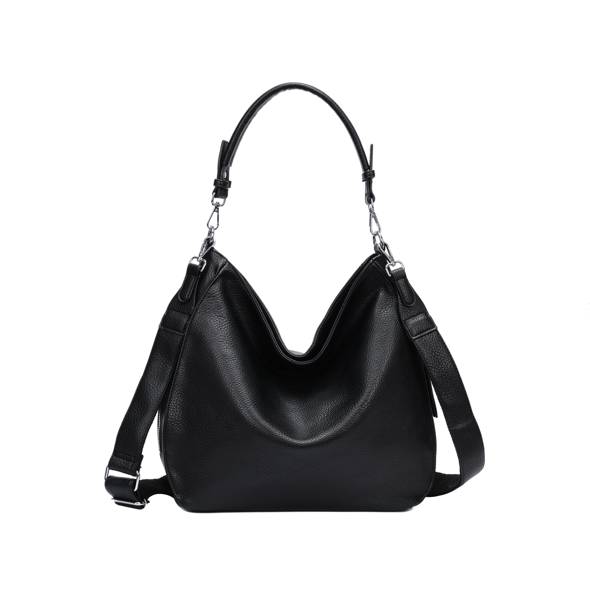 Slouchy taske med lynlås 36x13x30cm - Ingen returret - ITFEB25