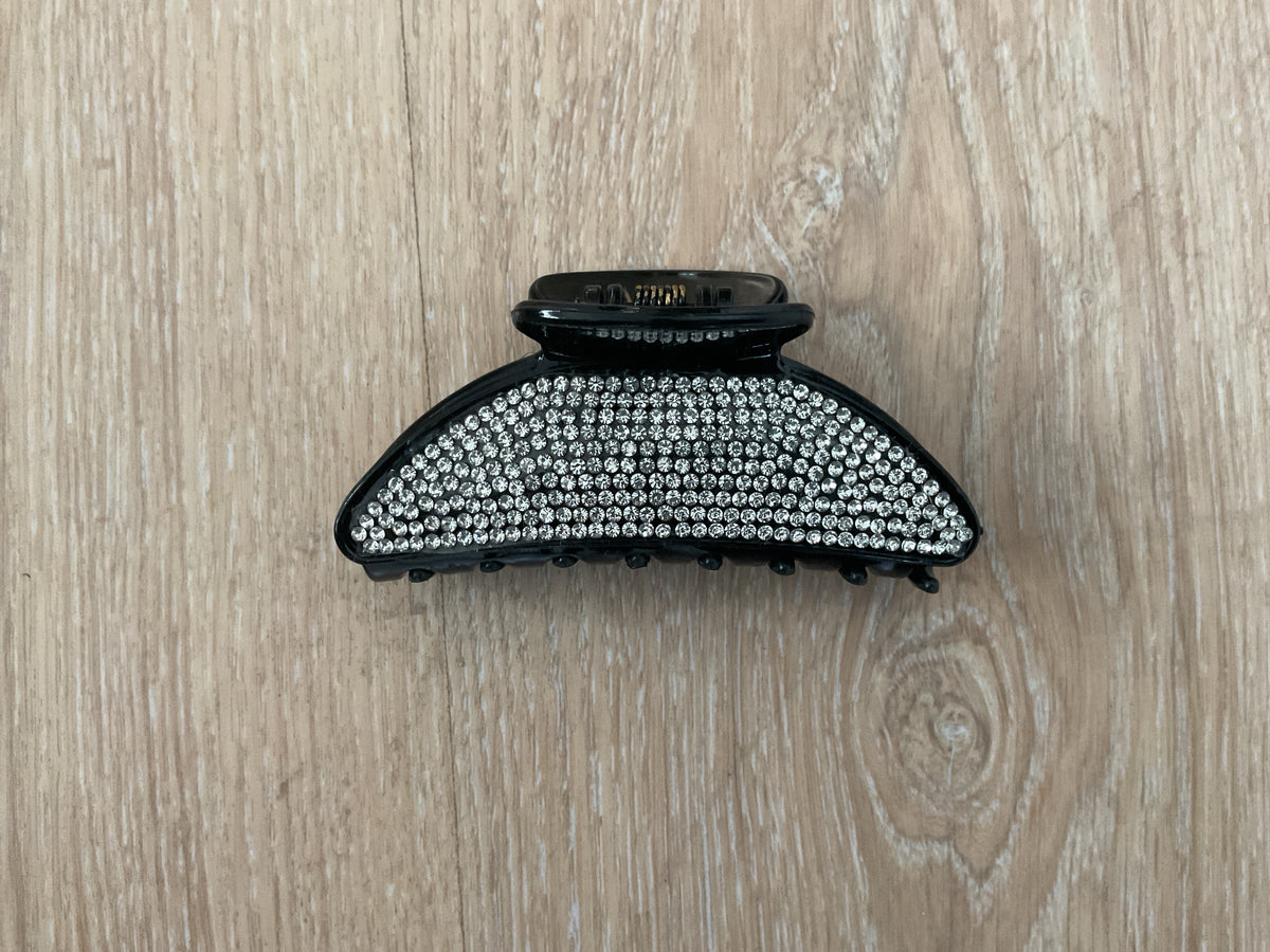 Bling sort hårklemme by Krone 1