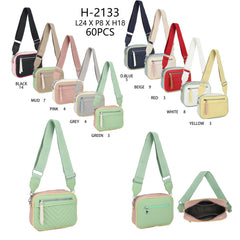 Color block crossbody taske 24x8x18cm - Ingen returret- ITFEB25