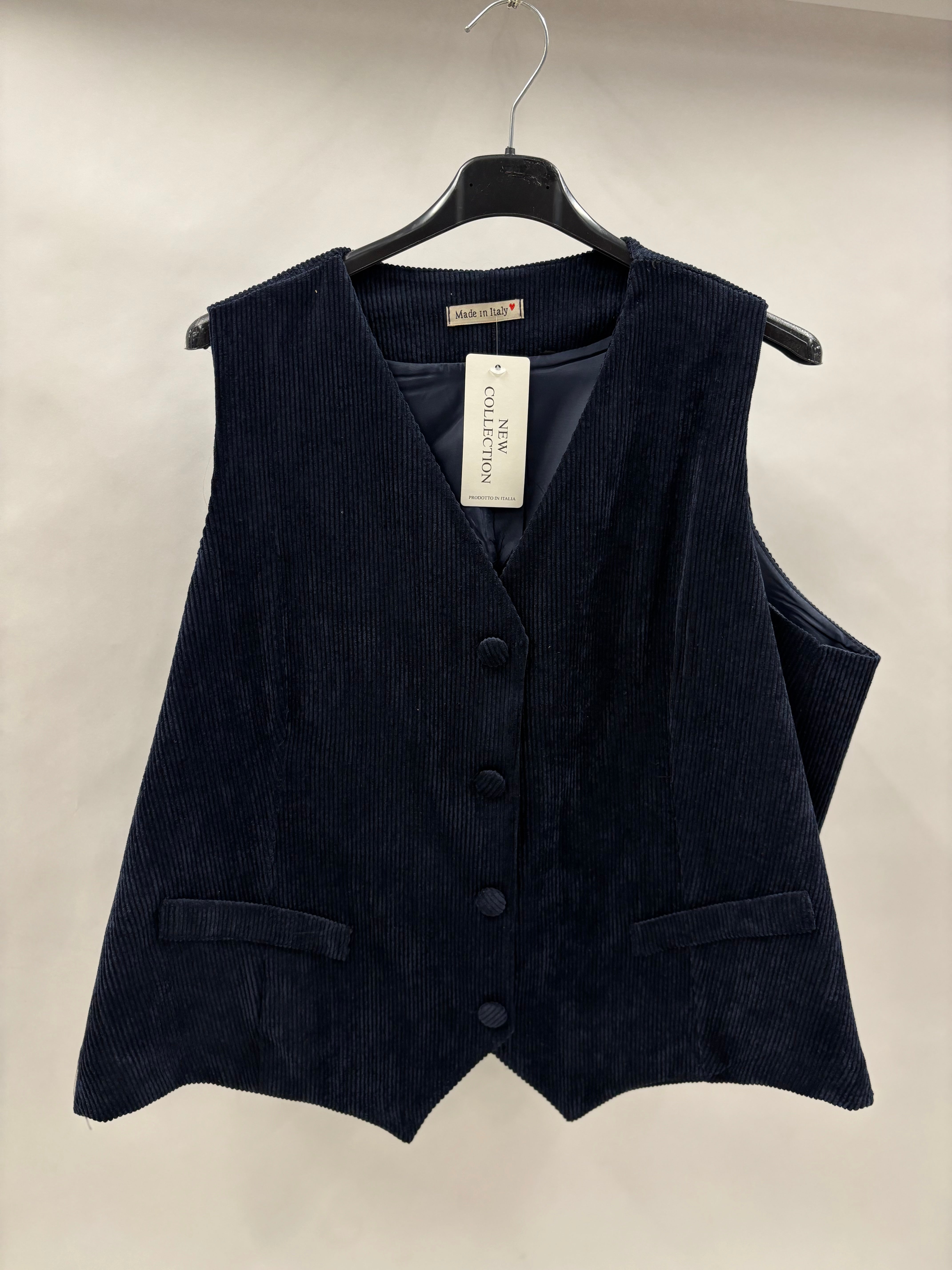 Fløjlsvest Med Knapper